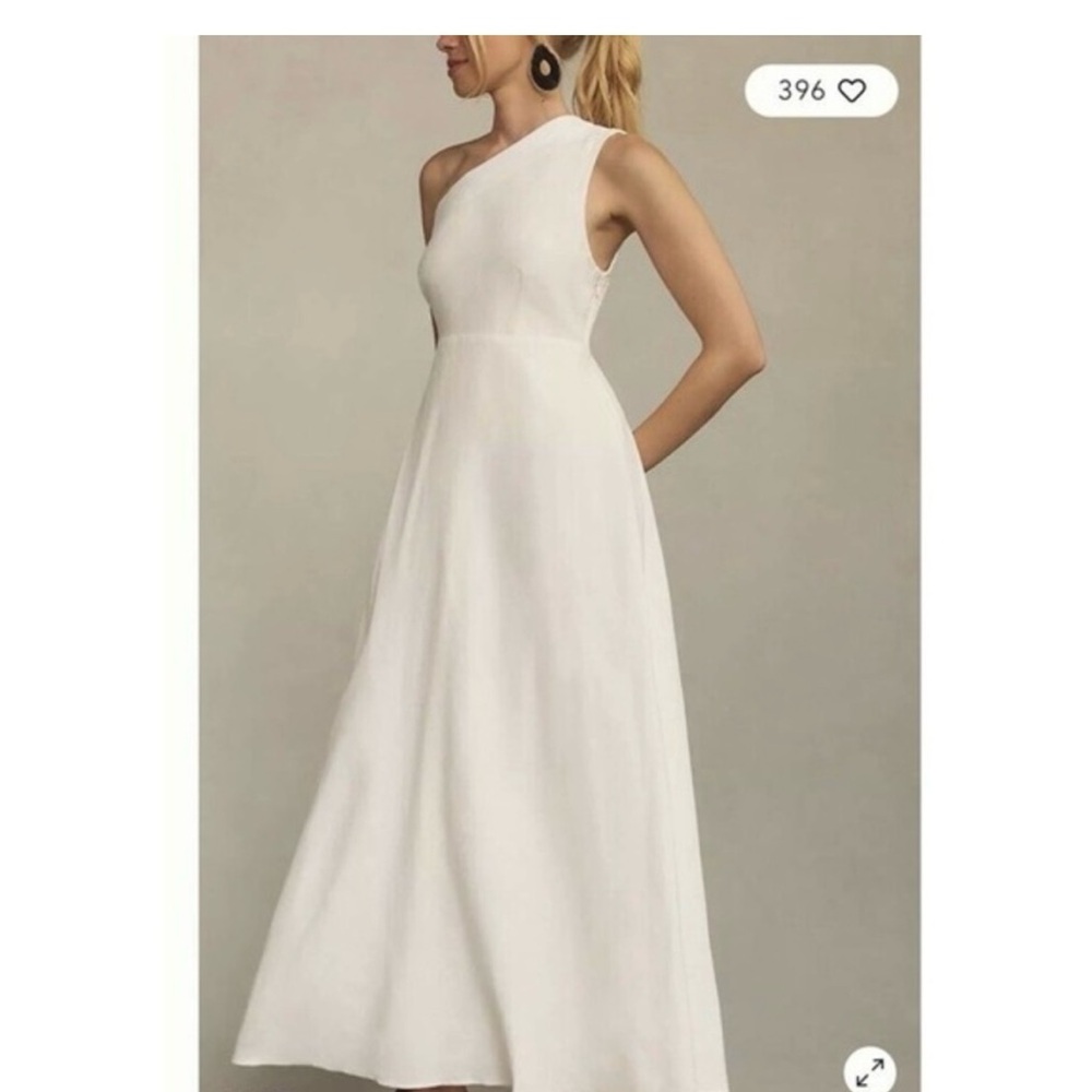 FARM Rio Asymmetrical One-Shoulder White Sundress - Picture 3 of 7
